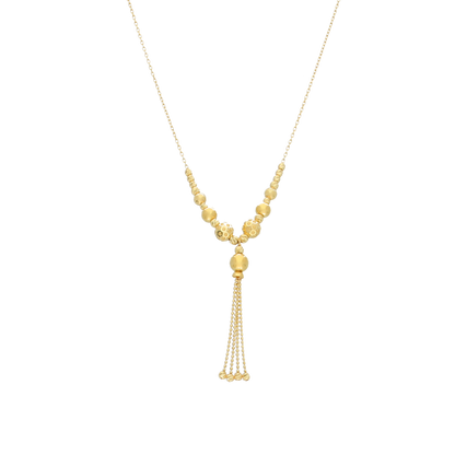 Gold Tassel Necklace 21KT - FKJNKL21KM12008