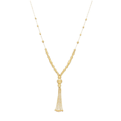 Gold Tassel Necklace 21KT - FKJNKL21KM12009