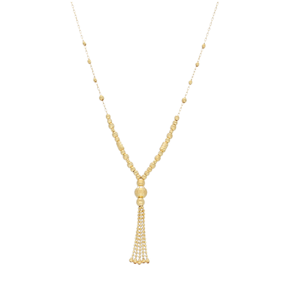 Gold Tassel Necklace 21KT - FKJNKL21KM12009