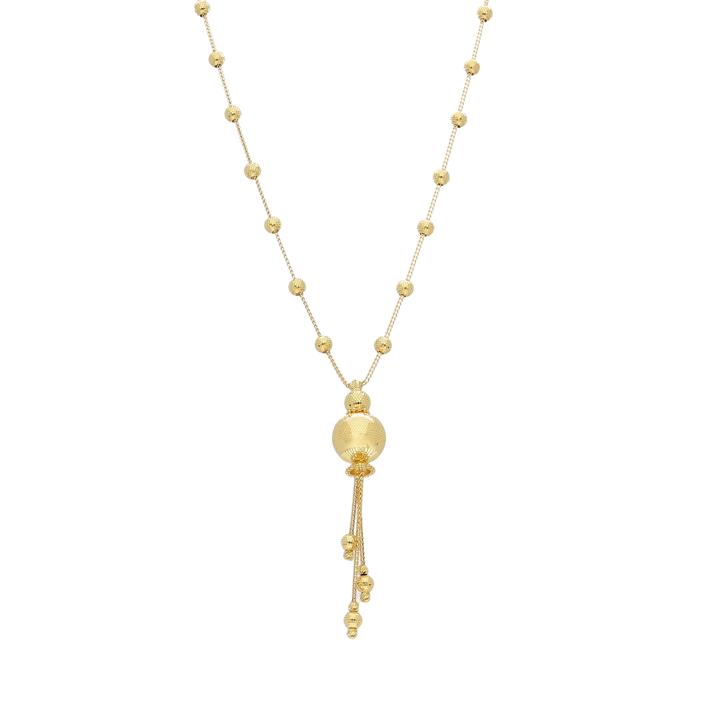 Gold Tassel Necklace 21KT - FKJNKL21KM12010