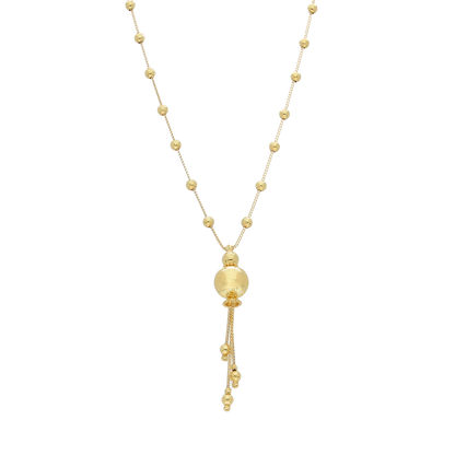 Gold Tassel Necklace 21KT - FKJNKL21KM12010