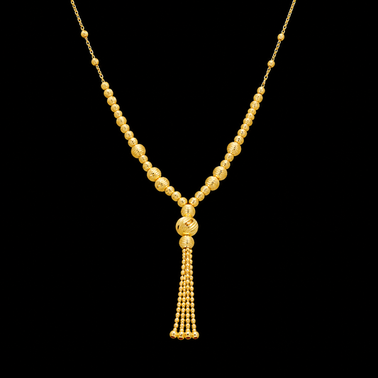 Gold Tassel Necklace 21KT - FKJNKL21KM12011