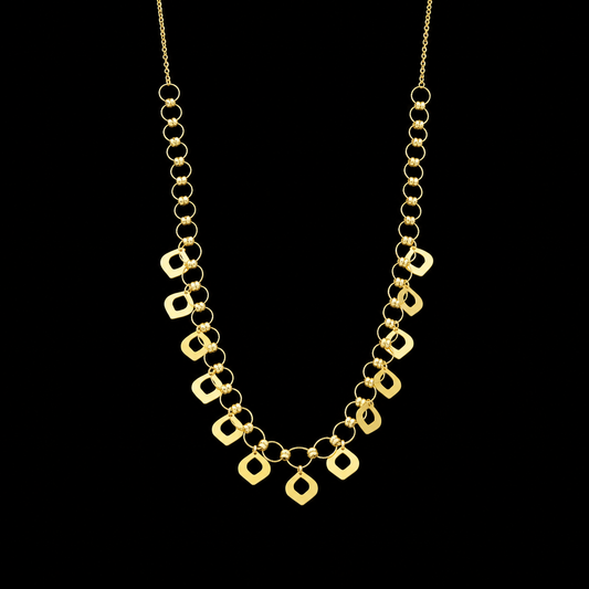 Gold Elegant Necklace 21KT - FKJNKL21KM12013