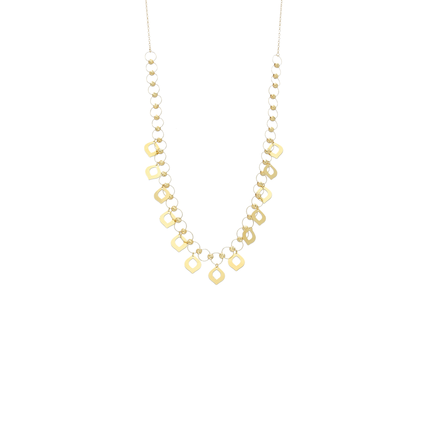 Gold Elegant Necklace 21KT - FKJNKL21KM12013