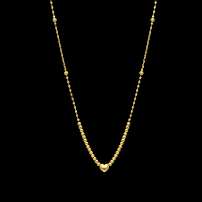 Gold Beads Necklace 21KT - FKJNKL21KM12043