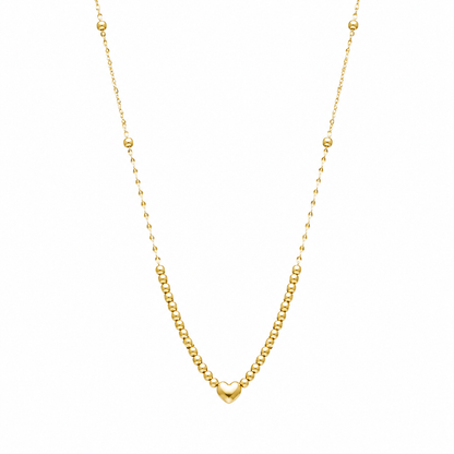 Gold Beads Necklace 21KT - FKJNKL21KM12043