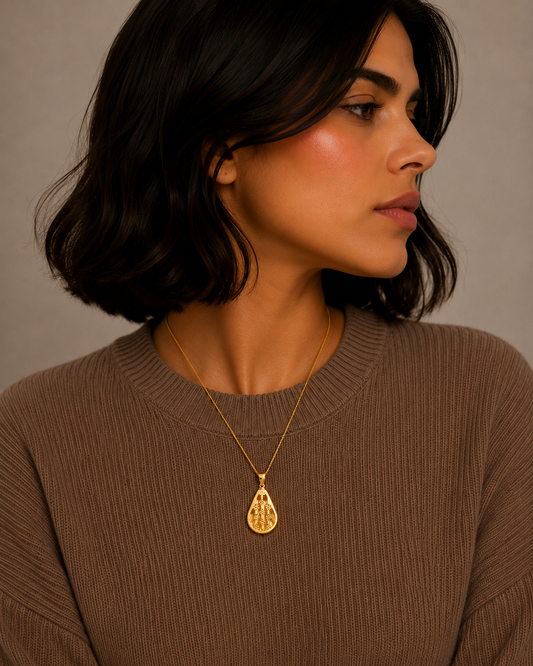 <tc>قلادة ذهبية عيار ٢١ (سلسلة مع دلاية بتصميم تركي) – FKJNKL21KM12147</tc>