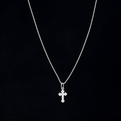 Sterling Silver 925 Cross Necklace (Chain with Pendant) - FKJNKLSL11095