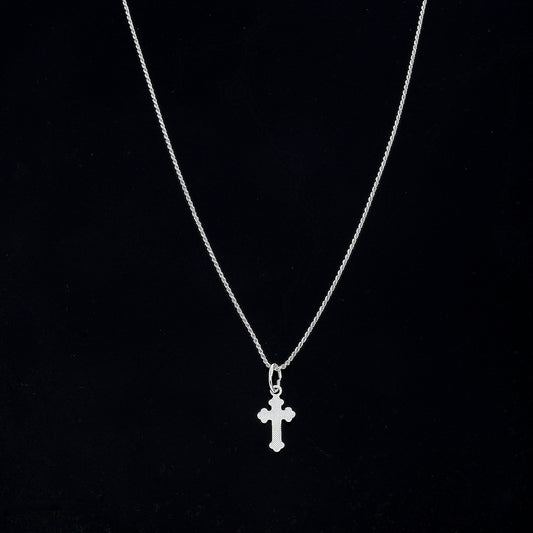 Sterling Silver 925 Cross Necklace (Chain with Pendant) - FKJNKLSL11095
