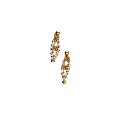 Gold Beaded Necklace Set (Necklace, Bracelet, Earrings and Ring) 21KT - FKJNKLST21KM10165