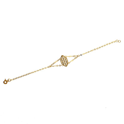 Gold Elegant Leaf Design Necklace Set (Necklace, Bracelet, Earrings and Ring) 21KT - FKJNKLST21KM10166