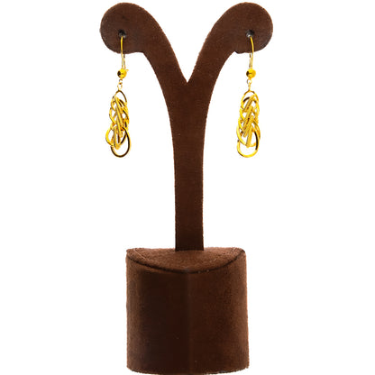 Gold Regal Twist Necklace Set (Necklace, Bracelet and Earrings) 21KT - FKJNKLST21KM10167