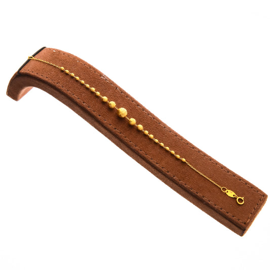Gold Beaded Bracelet 21KT - FKJBRL21KM10173