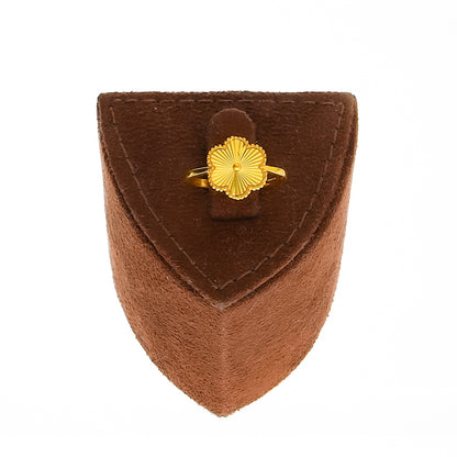 Gold Floral Charm Necklace Set (Necklace, Bracelet, Earrings and Ring) 21KT - FKJNKLST21KM10174