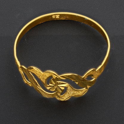 Gold Intricate Cutout Design Ring 18KT - FKJRN18K10313