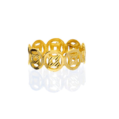 Gold Lattice Ring 18KT - FKJRN18K10316