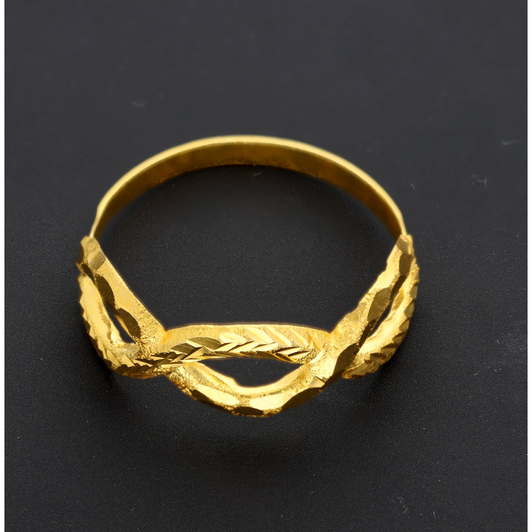 Gold Leaf Weave Ring 18KT - FKJRN18K10317