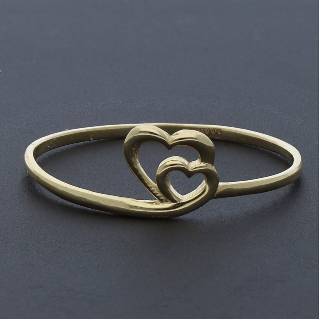 Gold Duo Heart Ring 18KT - FKJRN18K10418