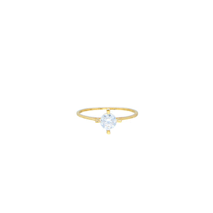 Gold Classic Solitaire Ring 18KT - FKJRN18K10432