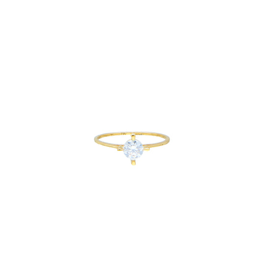 Gold Classic Solitaire Ring 18KT - FKJRN18K10432