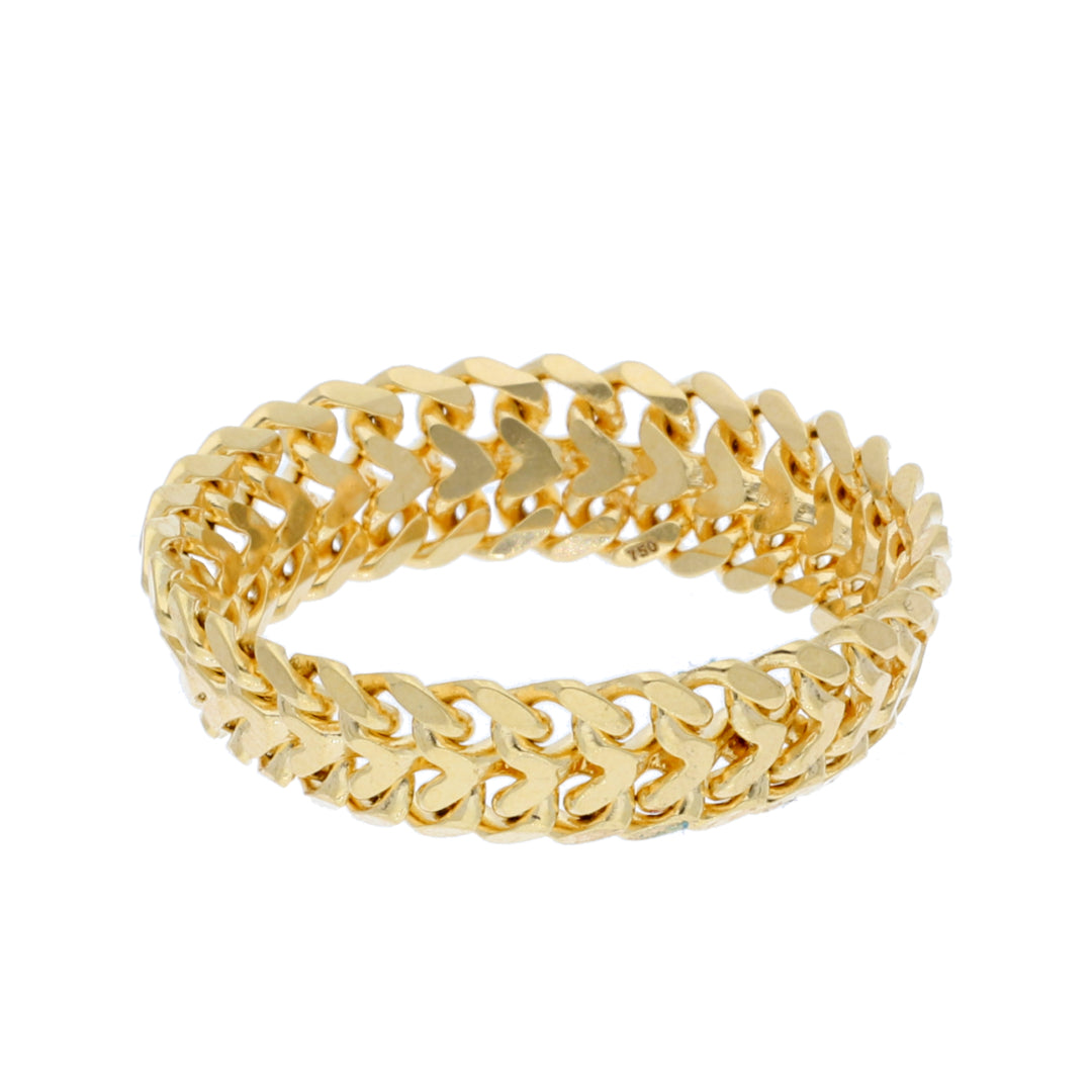 Gold Bold Cuban Link Ring 18KT - FKJRN18K10433
