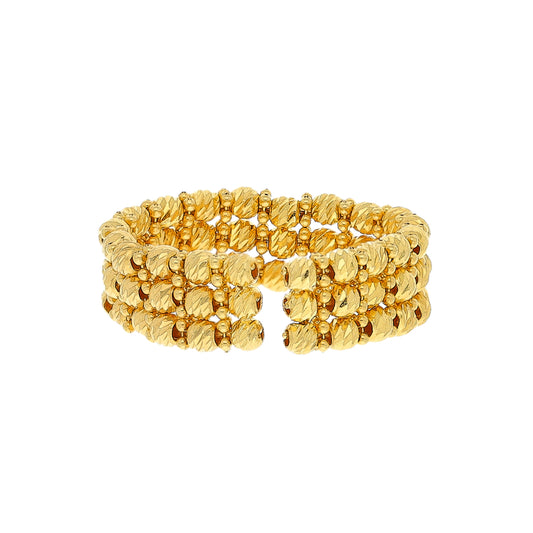 Gold Beaded Ring 21KT - FKJRN21KM10411