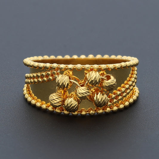 Gold Classic Ethnic Ring 21KT - FKJRN21KM10440