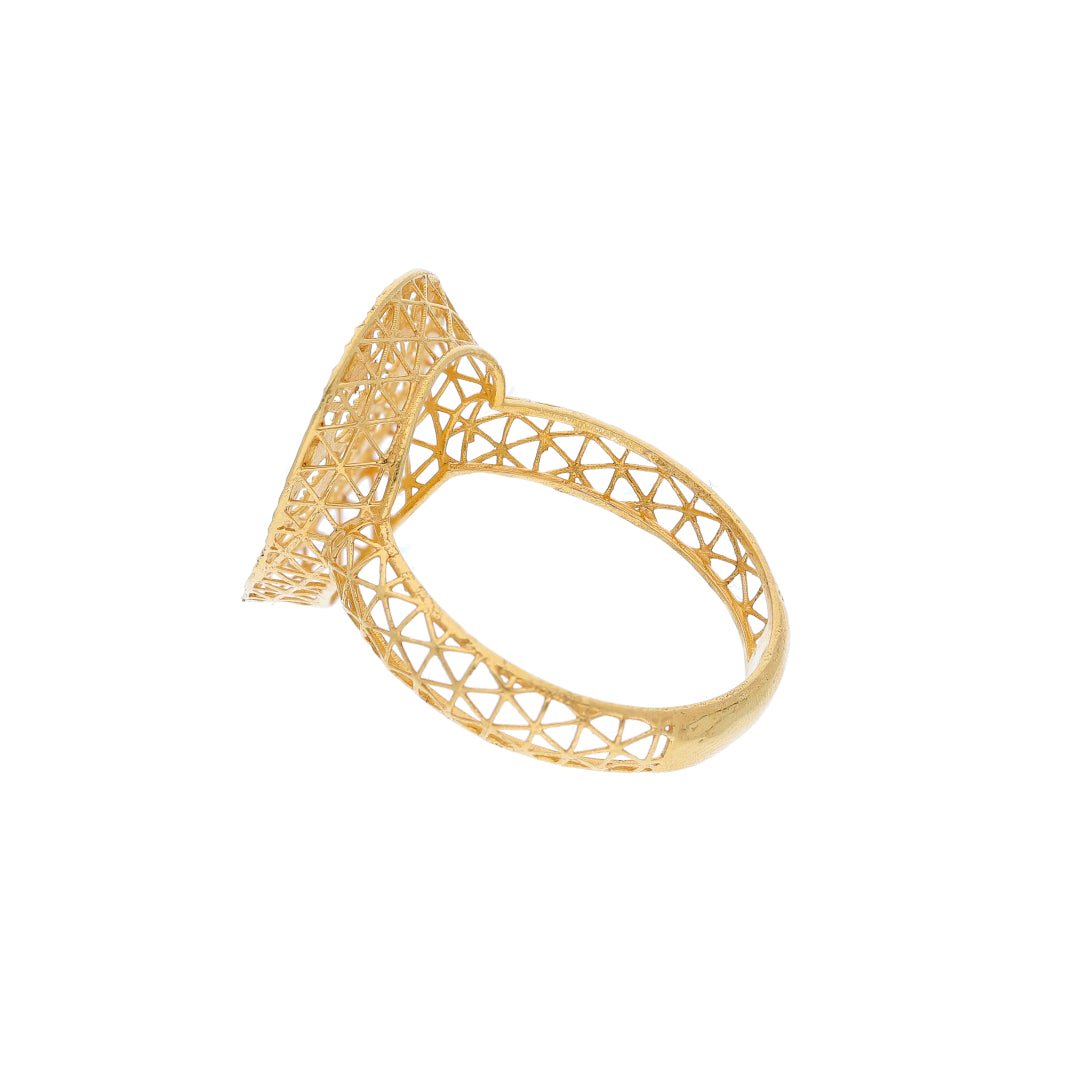 Gold Turkish Design Ring 21KT - FKJRN21KM10448