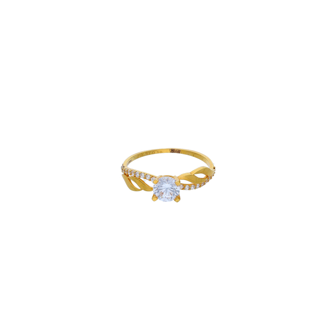 Gold Diamond Ring 21KT - FKJRN21KM10456