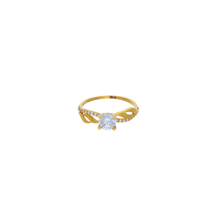 Gold Diamond Ring 21KT - FKJRN21KM10456