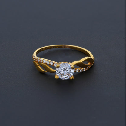 Gold Diamond Ring 21KT - FKJRN21KM10456