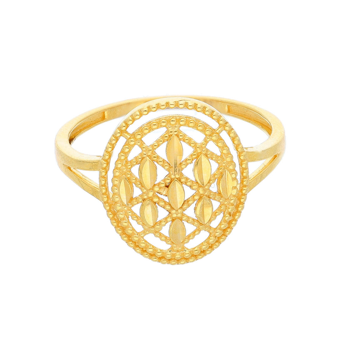 Gold Hollow Circle Ring 21KT - FKJRN21KM10472