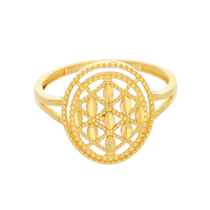 Gold Hollow Circle Ring 21KT - FKJRN21KM10472