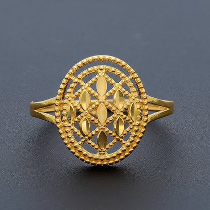 Gold Hollow Circle Ring 21KT - FKJRN21KM10472