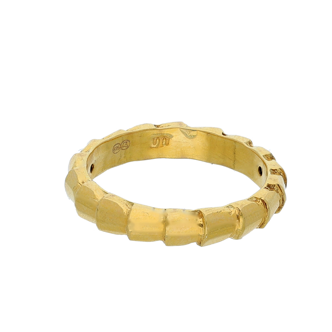 Gold Textured Band Ring 21KT - FKJRN21KM10476