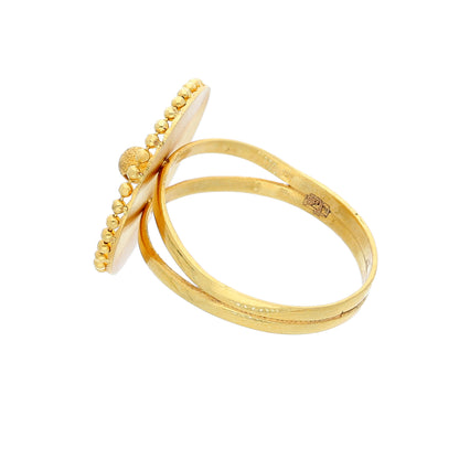 Gold Sunburst Ring 21KT - FKJRN21KM10483