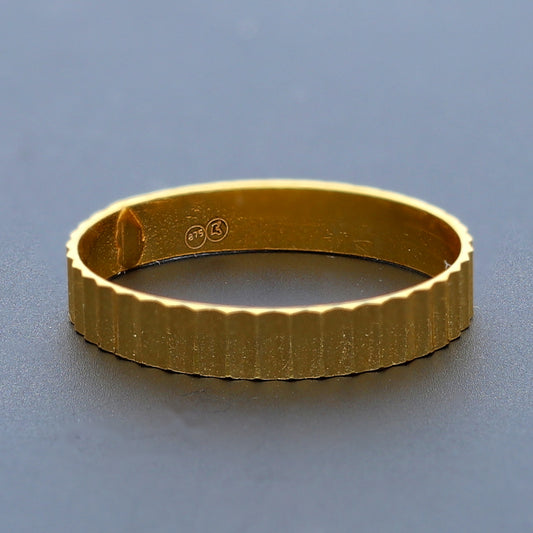 Gold Linear Texture Ring 21KT - FKJRN21KM10486