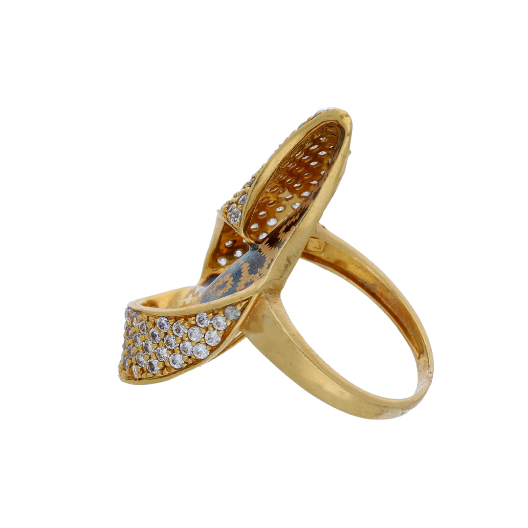Gold Cocktail Ring 21KT - FKJRN21KM10488