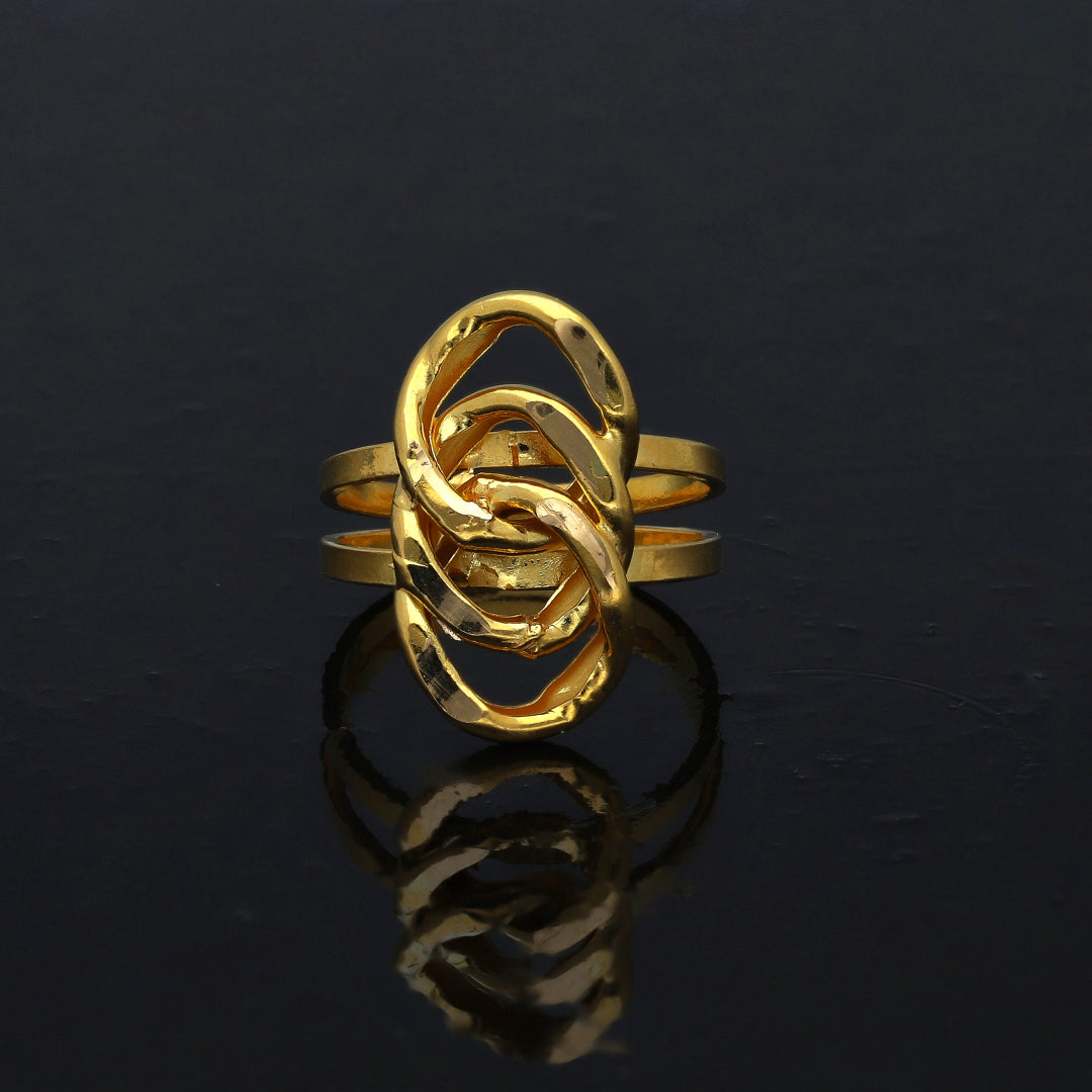 Gold Linked Loop Ring 21KT - FKJRN21KM10872