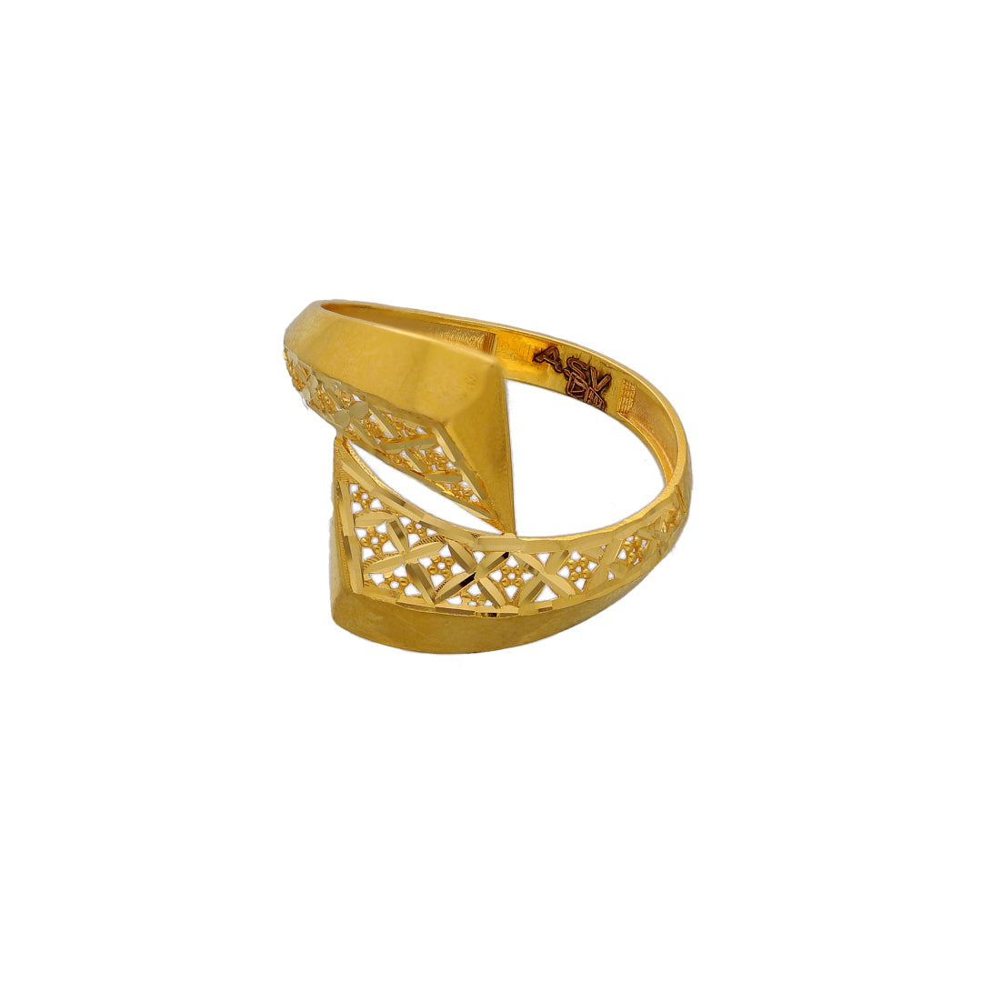 Gold Geo-Edge Ring 21KT - FKJRN21KM10874