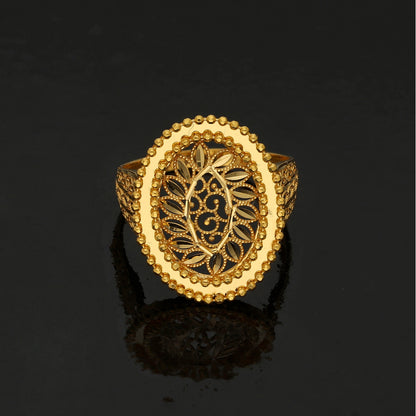 Gold Ethnic Filigree Ring 21KT - FKJRN21KM10882