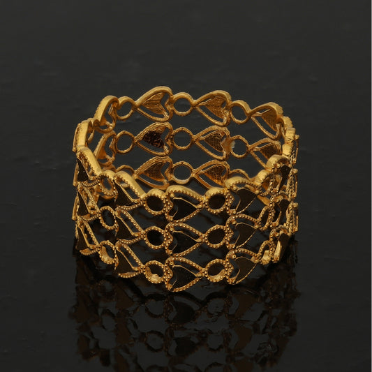 Gold Lacework Ring 21KT - FKJRN21KM10886