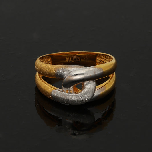 Gold Fusion Knot Ring 21KT - FKJRN21KM10887