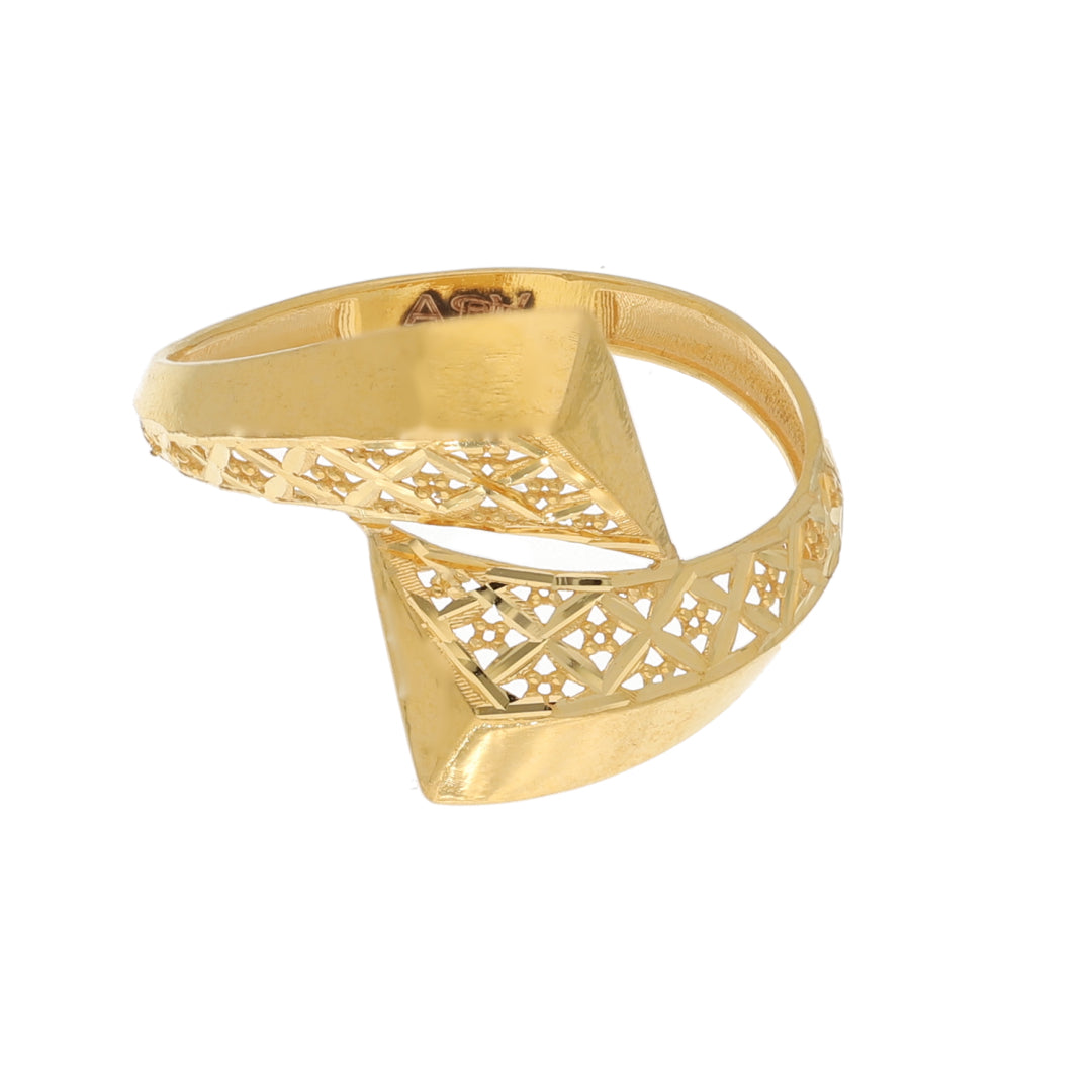 Gold Artisan Geo Ring 21KT - FKJRN21KM10889
