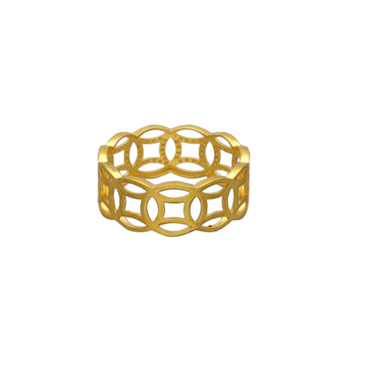 Gold Geometric Loop Ring 21KT - FKJRN21KM11128