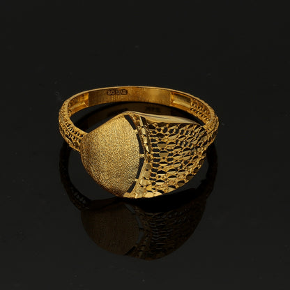 Gold Dual Finish Ring 21KT - FKJRN21KM11141