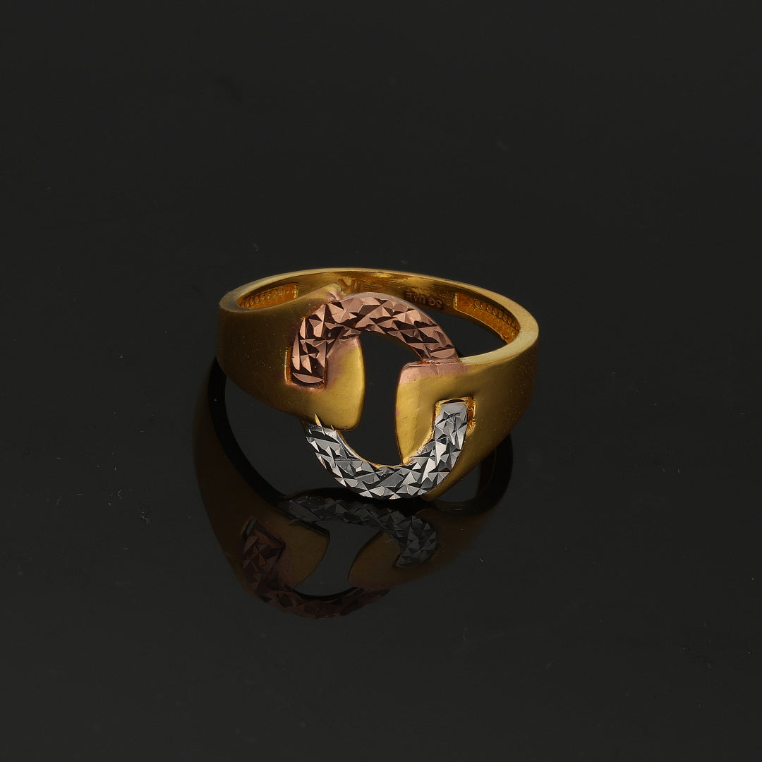 Gold Two Tone Ring 21KT - FKJRN21KM11142