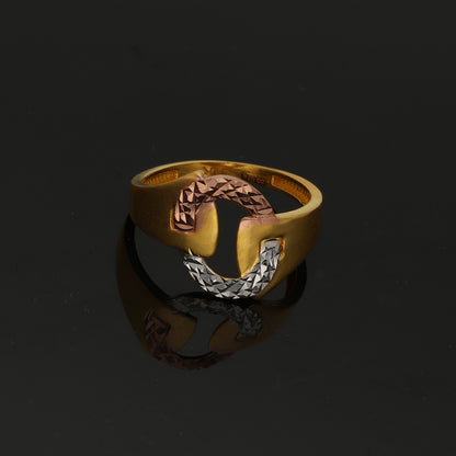 Gold Two Tone Ring 21KT - FKJRN21KM11142