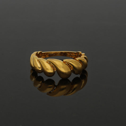 Gold Leaf Pattern Ring 21KT - FKJRN21KM11145