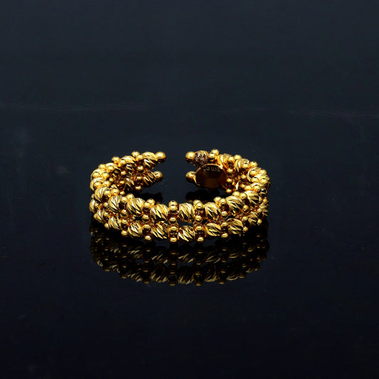 Gold Beads Ring 21KT - FKJRN21KM11146